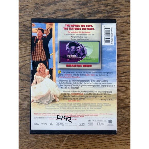 Feeling Minnesota DVD 1996 Comedy Movie Reeves Diaz DOnofrios Twist R Pre-Owned - Picture 2 of 4